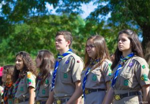 escoteiros no feriado do dia 9 de julho