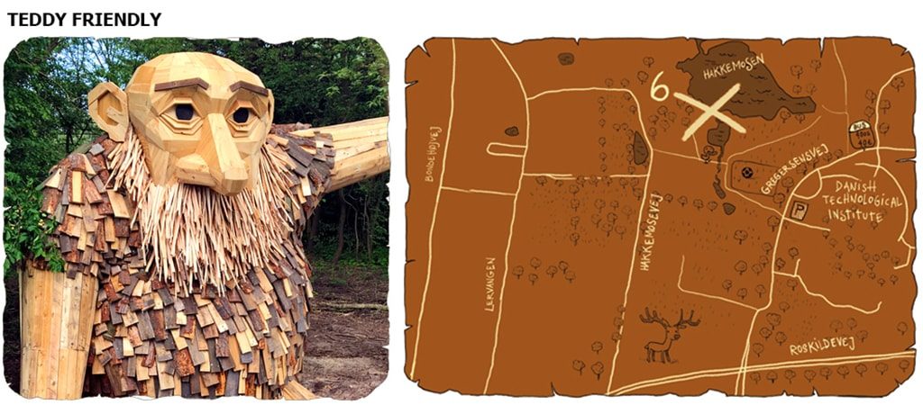 esculturas gigantes de madeira