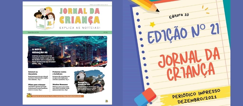 edição nº21 do Jornal da Criança impresso