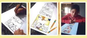 Pedro Ribas desenha tirinha de "O Diário de Mika"