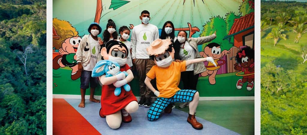 Sauins Protetores com Chico Bento, embaixador do Restaura Natureza