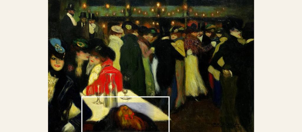 cachoro na tela de Picasso