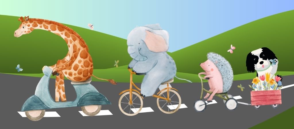 Mike passeia de bicicleta com sua turma