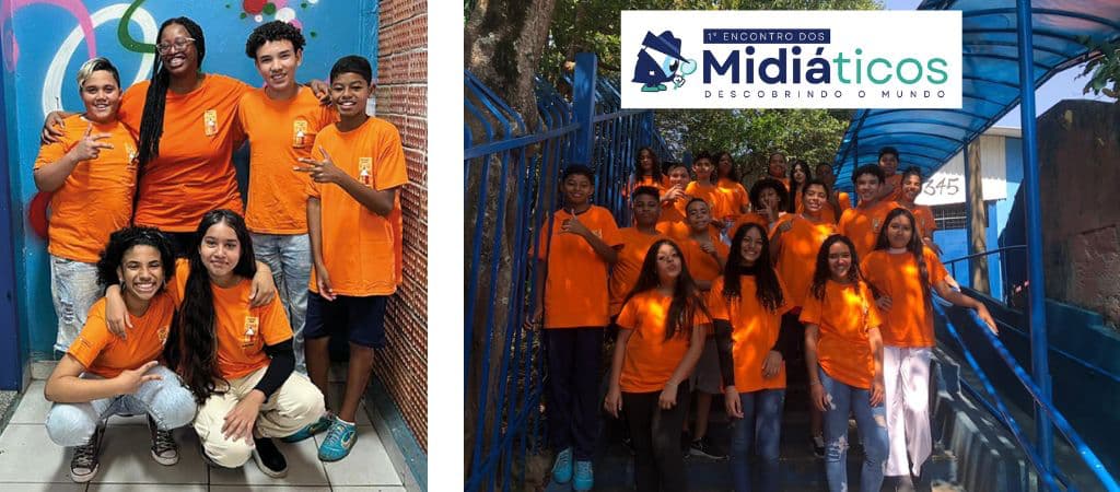 1º Encontro dos Midiáticos com os alunos do imprensa Jovem da EMEB Vinícius de Moraes, alunos da professora Maria Gabriela