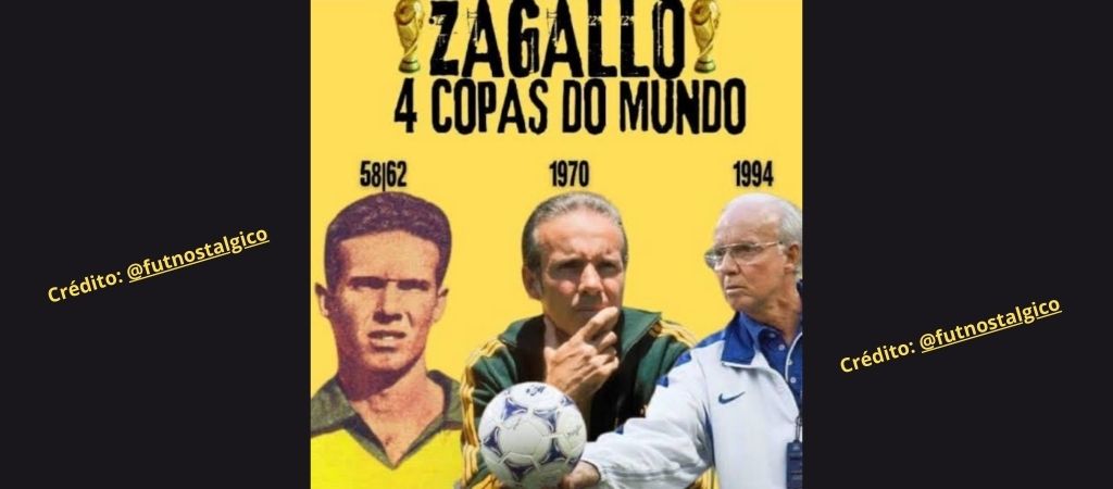 Zagallo vencedor de 4 Copas