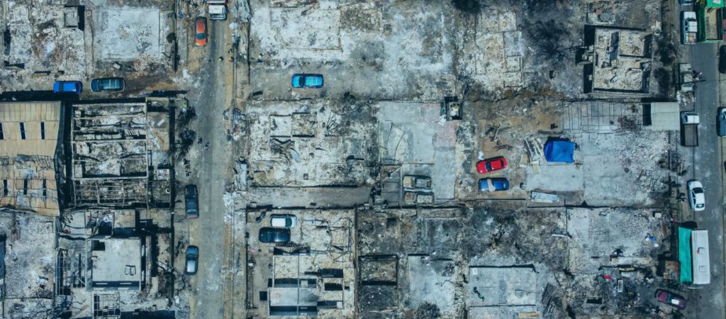 incêndio flo destrói Chile