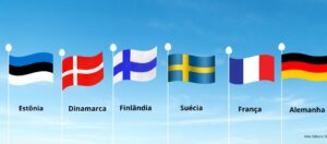 Algumas bandeiras da Otan