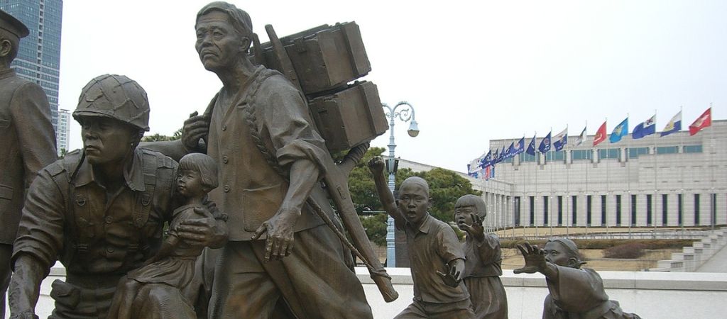 Monumento de guerra coreano e memorial de guerra da Coreia em formação em Yongsan-gu Seul Coreia do Sul