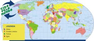 Giro pelo mundo abril de 2025