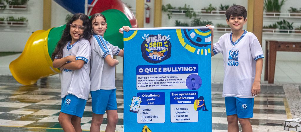 Alunos do Colégio Visão participam da campanha contra o bullying