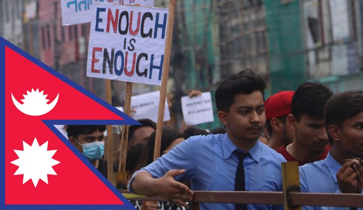 Geração Z do Nepal se manifestam contra a corrupção