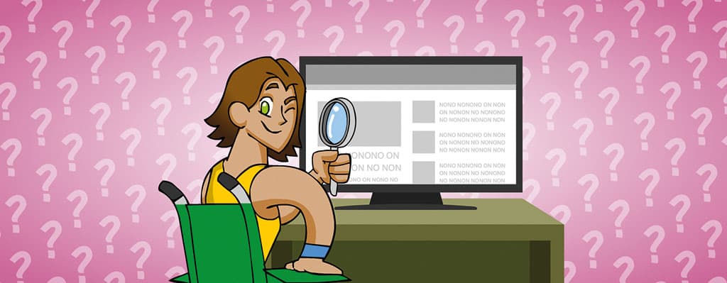 Vital, personagem da Turma do Plenarinho, checando as informações no computador.